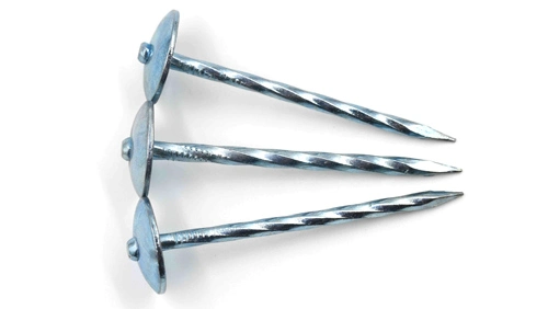 Eg Galvanized Twist Umbrella Roofing Nails Galvanized Umbrella Roofing Nails Twisted Galvanized Umbrella Head Roofing Nails with Washer2