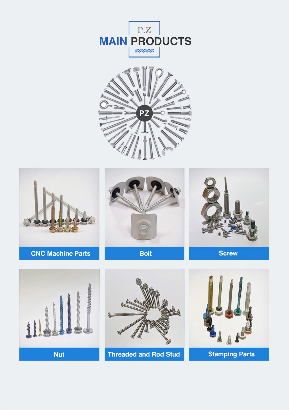 SUS304 Size St4.2*13 Hex Large Flange Head Self Drilling Screw or Stainless Steel Staples Nail