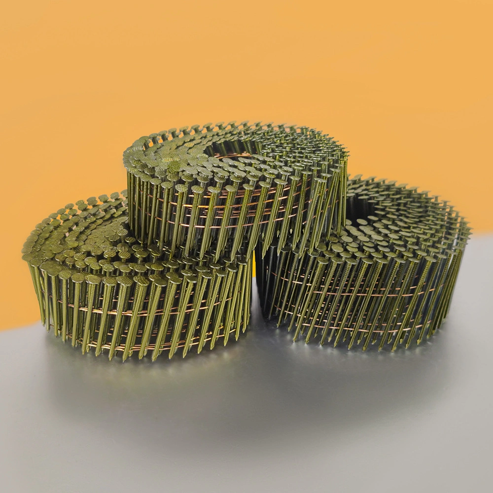 High Quality Factory Price Yellow Coil Nails for Pallet Pneumatic Nail Gun Use