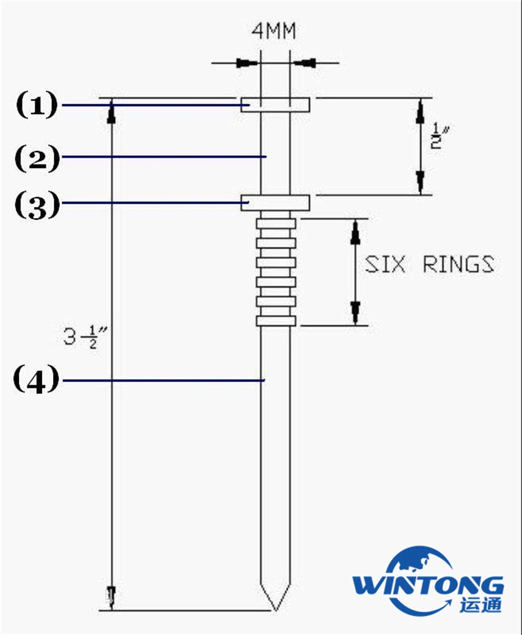 Building Hardware/Polished Mild Steel/Round Head Nails/Double Cap Nails