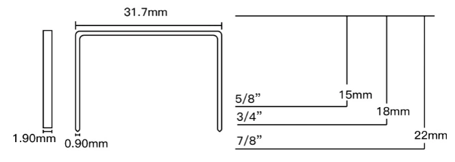 (32 series copper) Pneumatic Sealing Nail for Packaging