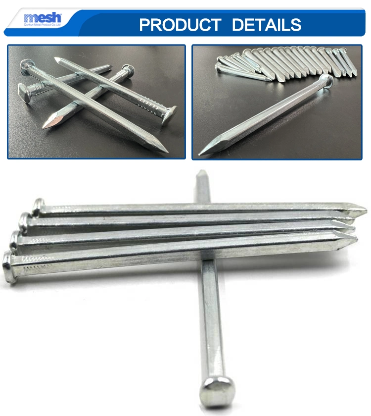 Excellent Quality Galvanized Iron Wire Square Boat Nail Made by Q195 Wire Rod